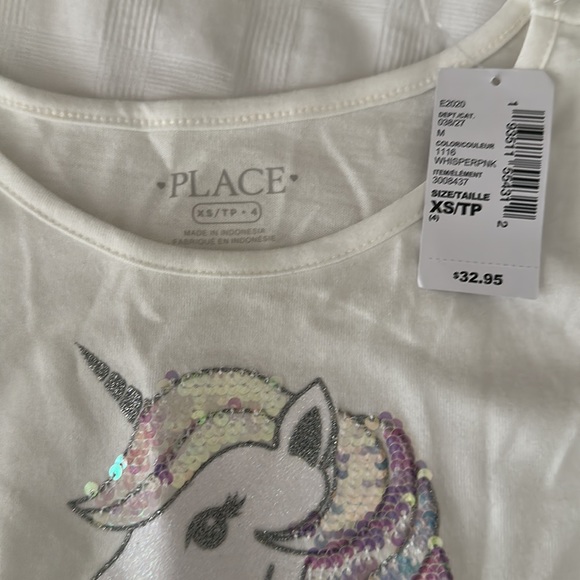 Long-sleeve unicorn dress with sequins - Picture 2 of 3